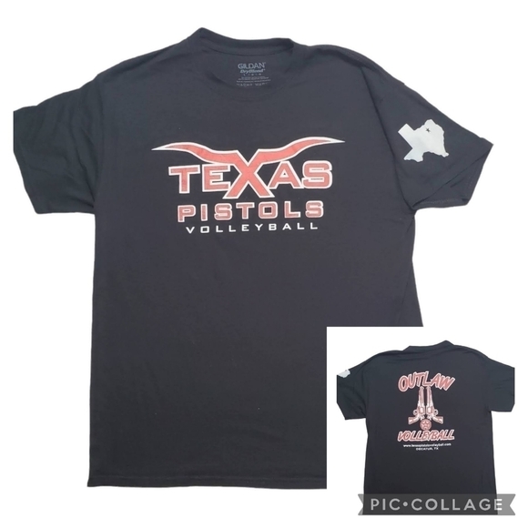 TEXAS Pistols Volleyball Unisex T-Shirt Size Large - Picture 1 of 9